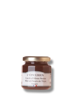 L'Epicurien Confit d'Olives noires, Miel et Fleurs de Thym 110g